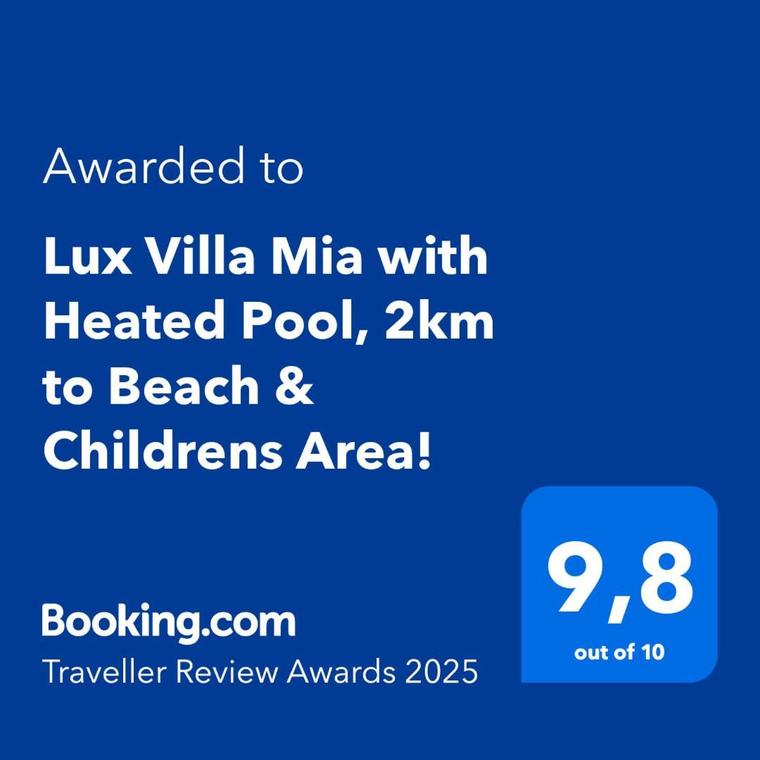 Lux Villa Mia With Heated Pool, 2Km To Beach & Childrens Area! Mikro Metochi Exterior photo